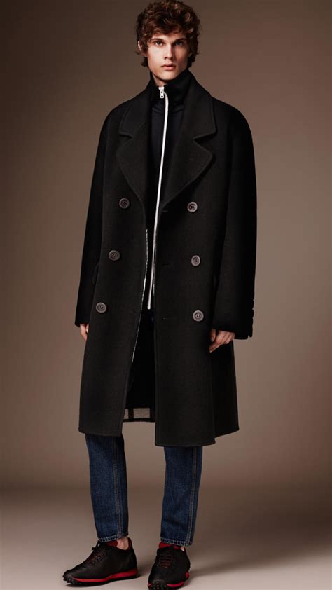 burberry wool overcoat.